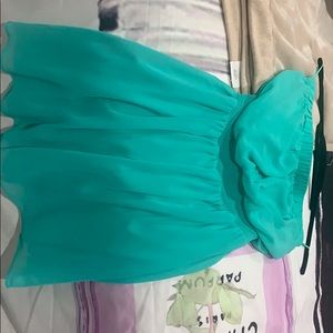 Teal tube top  dress